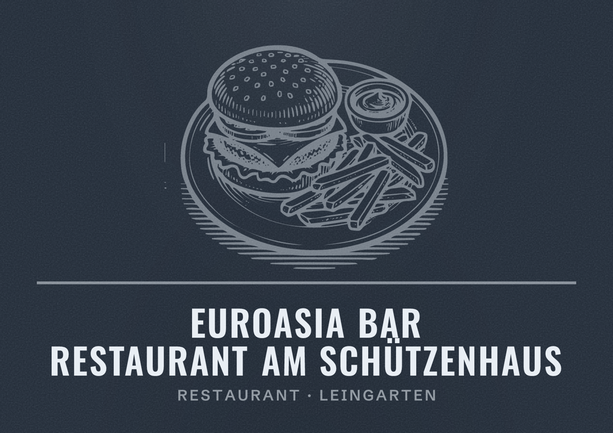 Illustriertes Poster von Euroasia Bar Restaurant am Schützenhaus, Restaurant in Leingarten