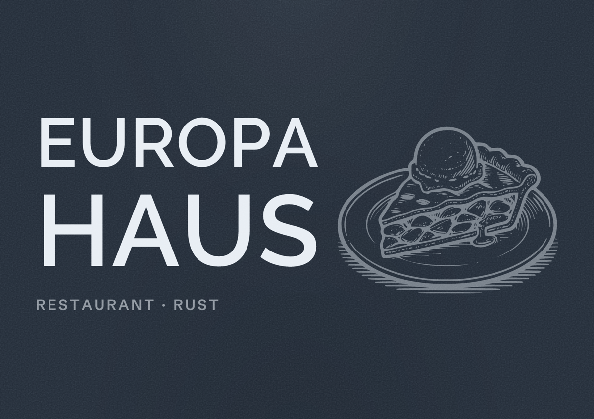 Illustriertes Poster von Europa Haus, Restaurant in Rust