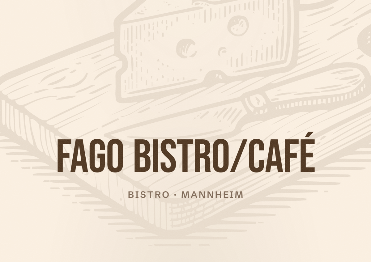 Illustriertes Poster von FAGO Bistro/Café, Bistro in Mannheim