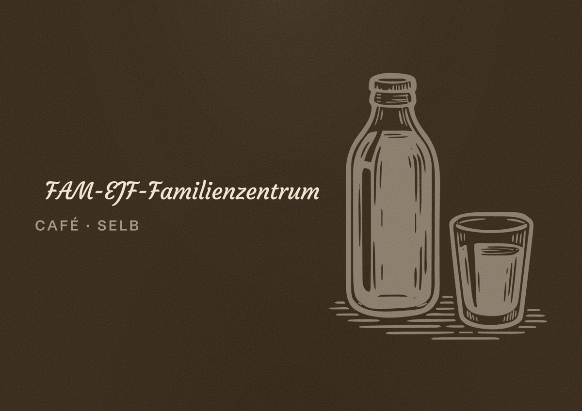 Illustriertes Poster von FAM-EJF-Familienzentrum, Café in Selb