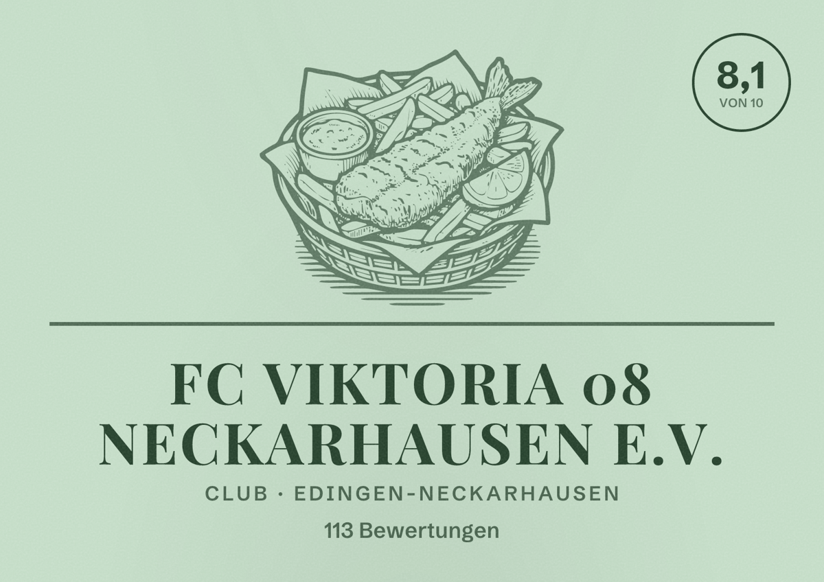 Illustriertes Poster von FC Viktoria 08 Neckarhausen e.V., Club in Edingen-Neckarhausen: Bewertung 8,1 von 10 aus 113 Bewertungen