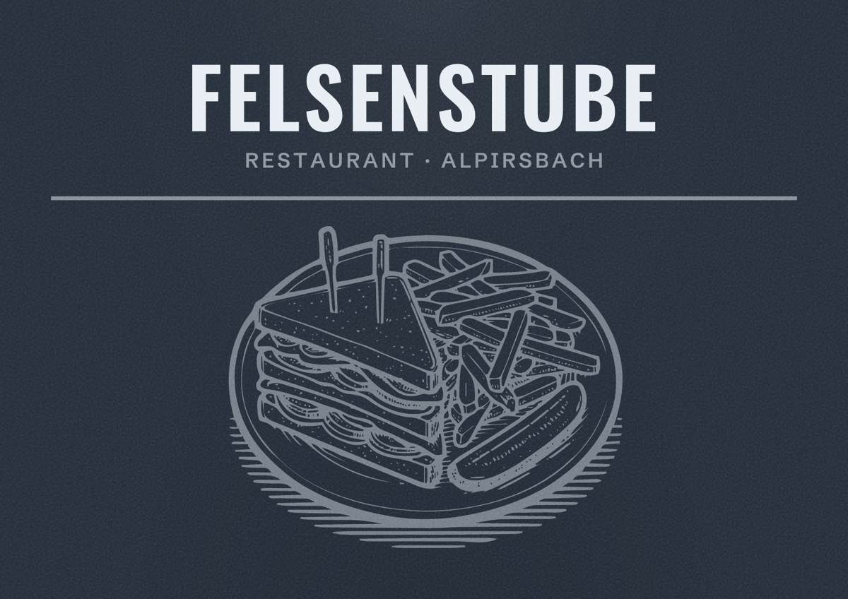 Illustriertes Poster von Felsenstube, Restaurant in Alpirsbach