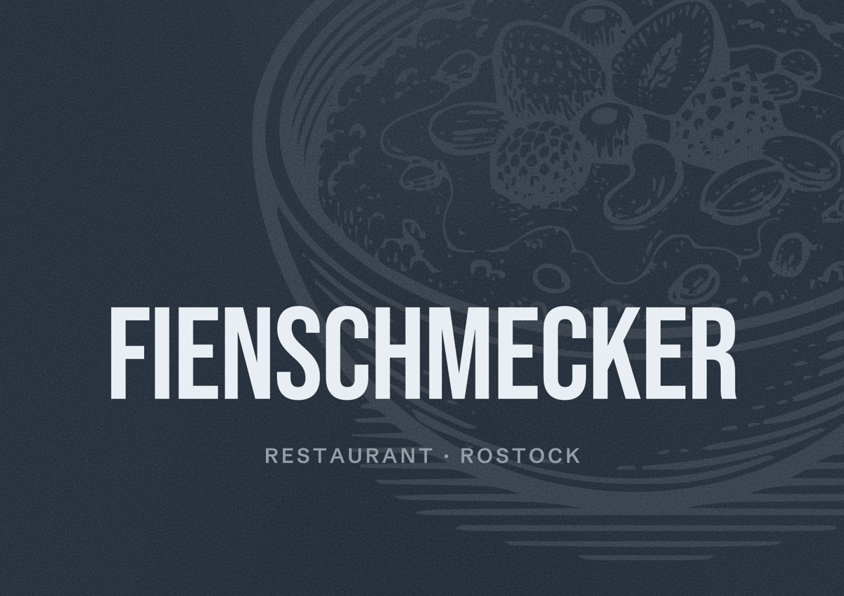 Illustriertes Poster von Fienschmecker, Restaurant in Rostock