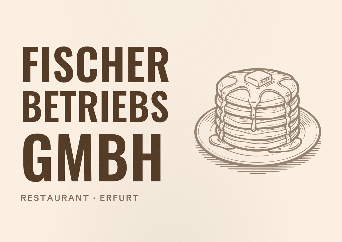 Illustriertes Poster von Fischer Betriebs GmbH, Restaurant in Erfurt