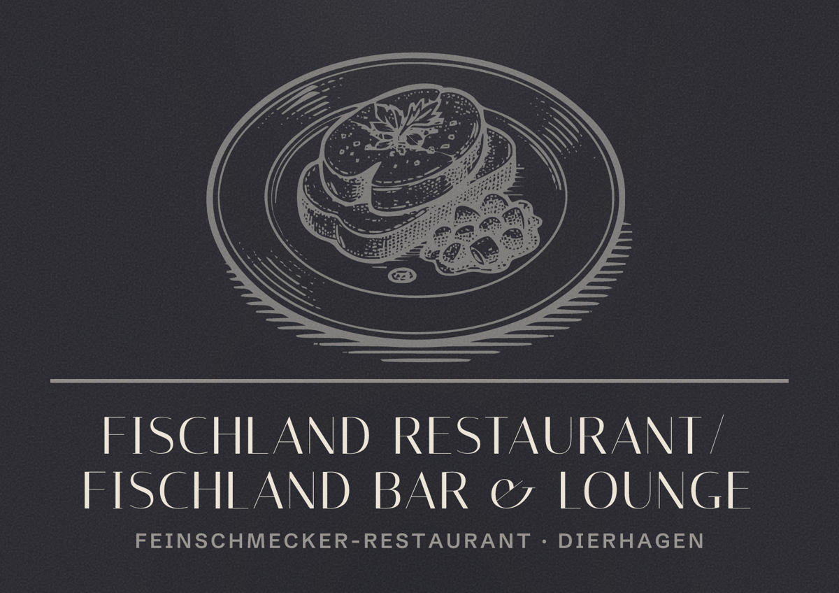 Illustriertes Poster von Fischland Restaurant/ Fischland Bar & Lounge, Feinschmecker-Restaurant in Dierhagen