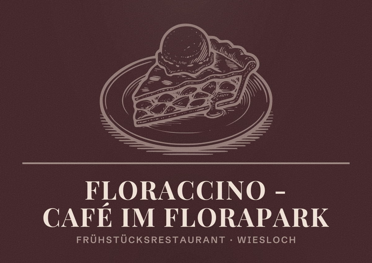 Illustriertes Poster von Floraccino - Café im Florapark, Frühstücksrestaurant in Wiesloch