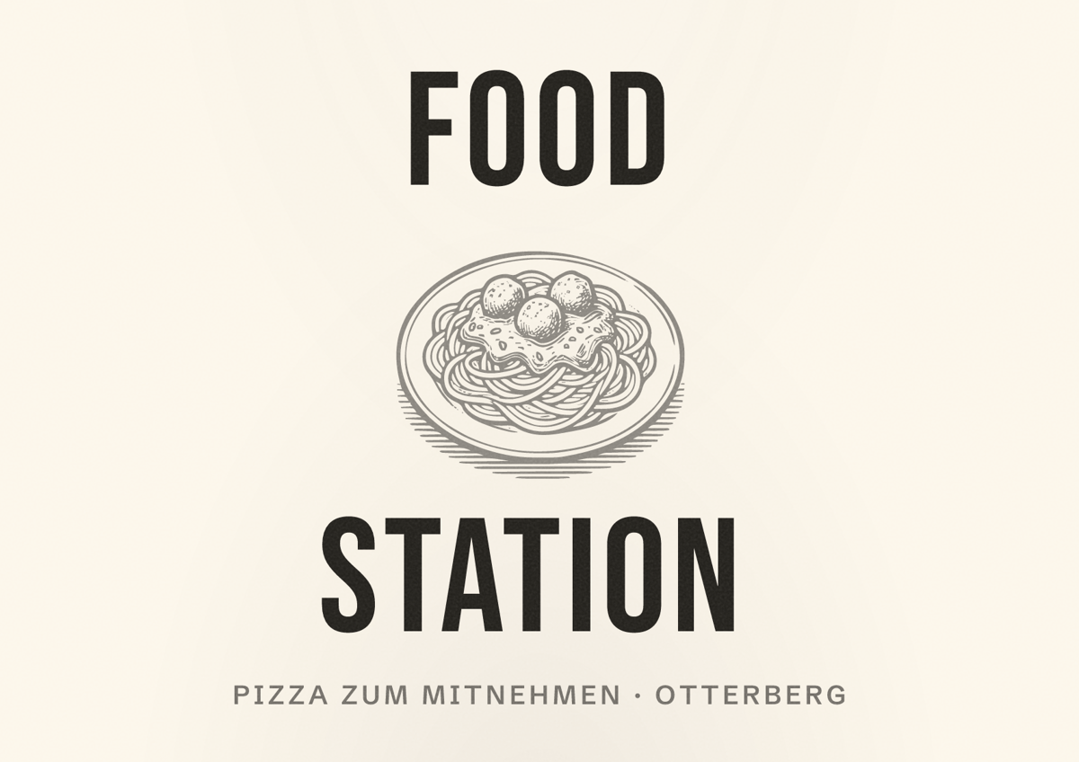 Illustriertes Poster von FOOD STATION, Pizza zum Mitnehmen in Otterberg