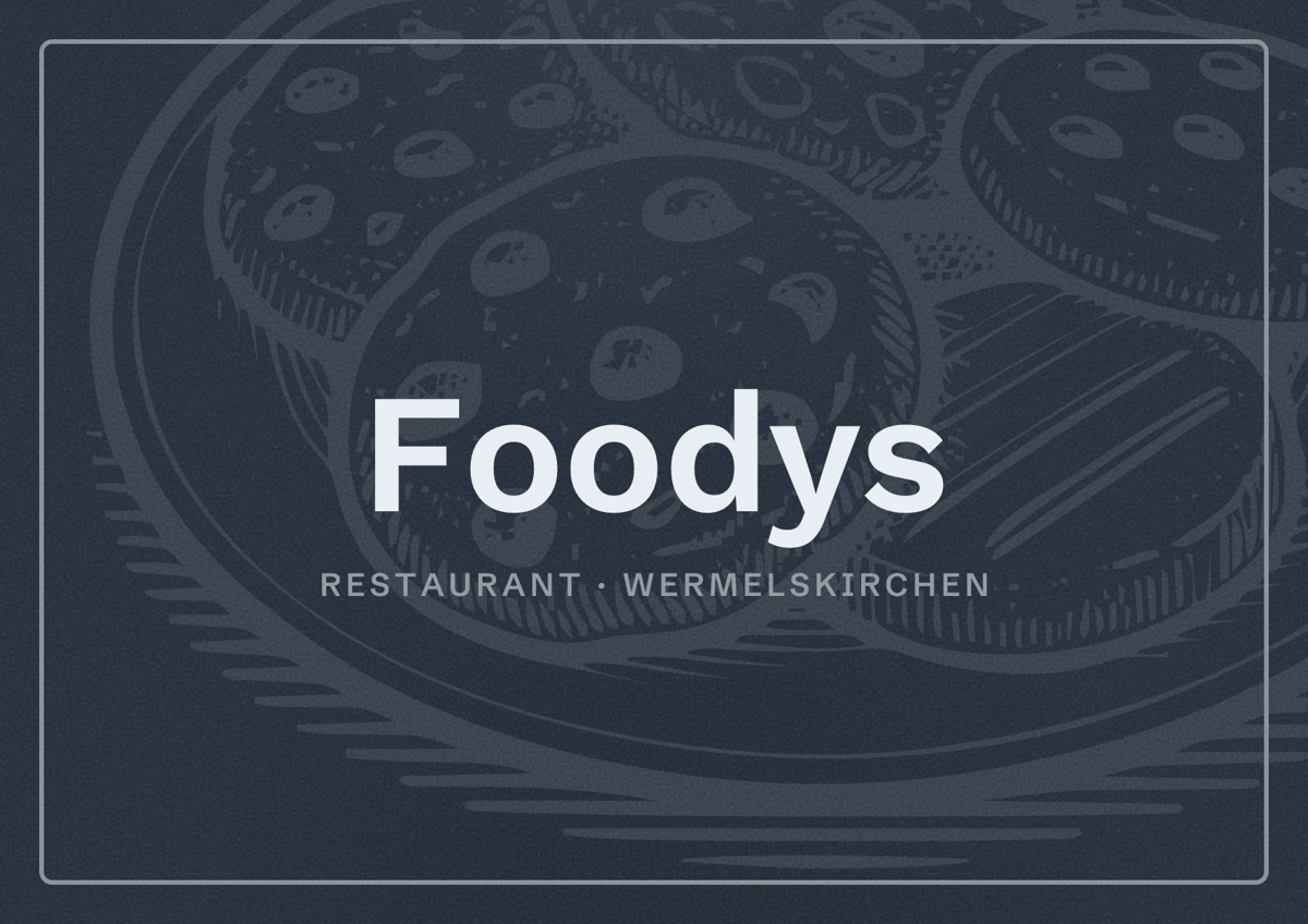 Illustriertes Poster von Foodys, Restaurant in Wermelskirchen