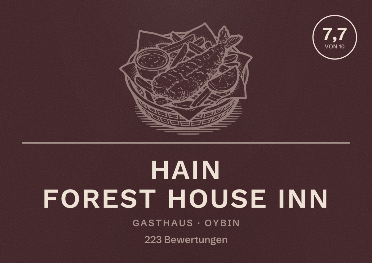 Illustriertes Poster von Hain Forest House Inn, Gasthaus in Oybin: Bewertung 7,7 von 10 aus 223 Bewertungen