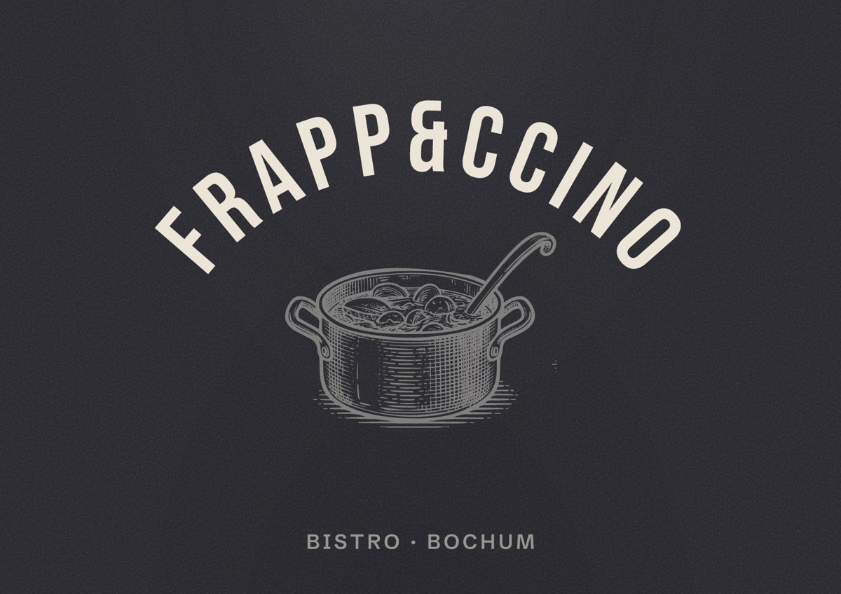 Illustriertes Poster von Frapp&ccino, Bistro in Bochum