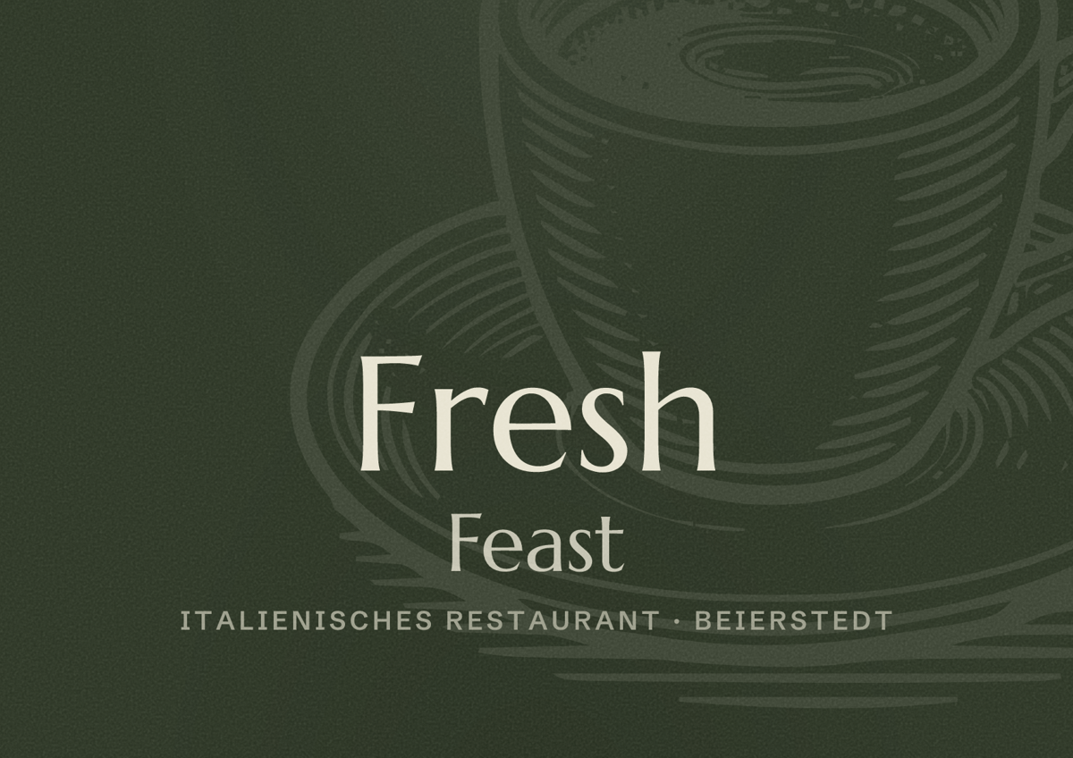 Illustriertes Poster von Fresh Feast, Italienisches Restaurant in Beierstedt