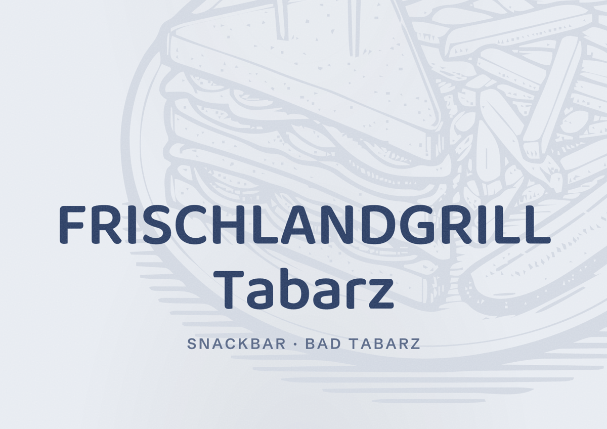 Illustriertes Poster von FRISCHLANDGRILL Tabarz, Snackbar in Bad Tabarz