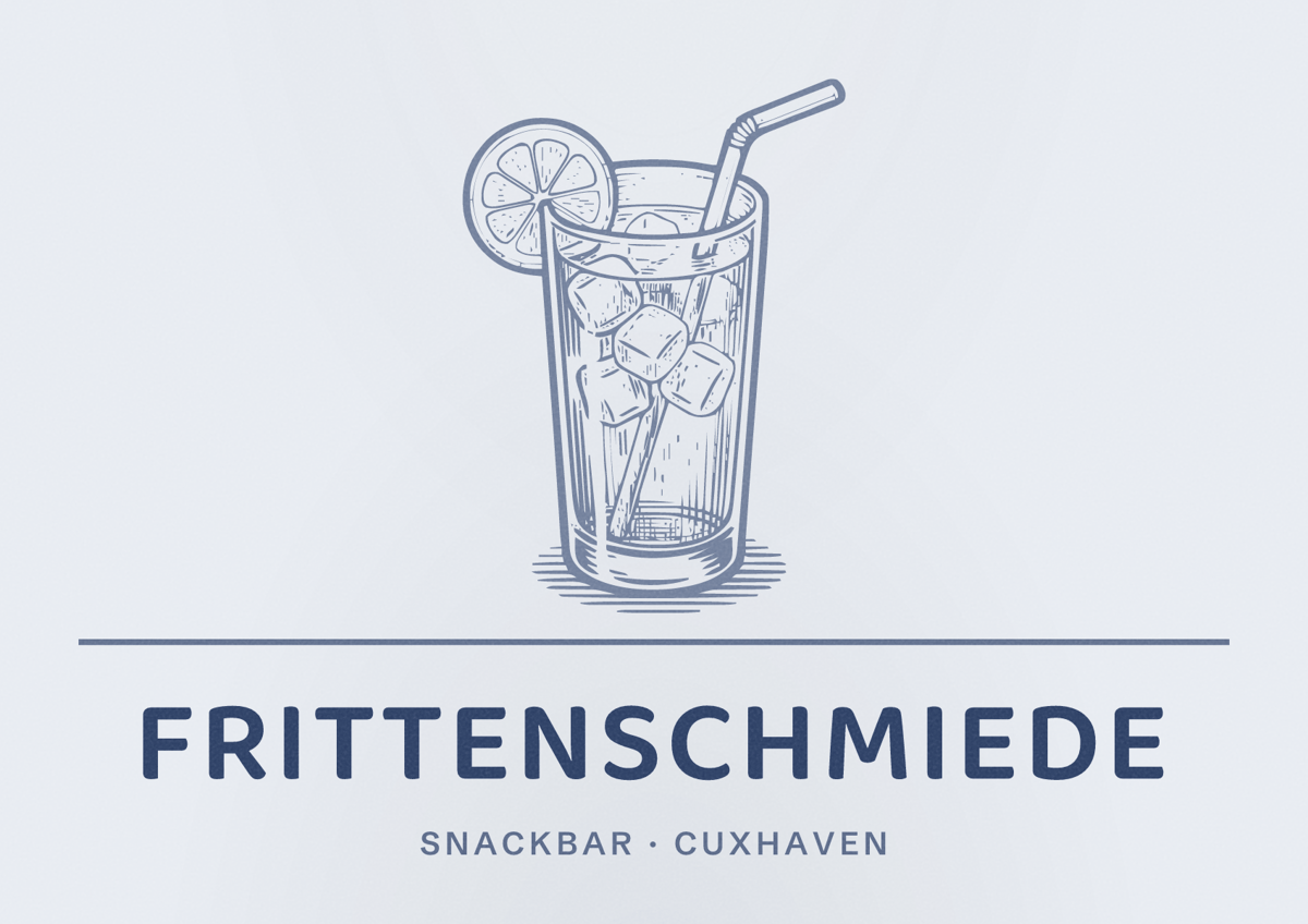 Illustriertes Poster von Frittenschmiede, Snackbar in Cuxhaven