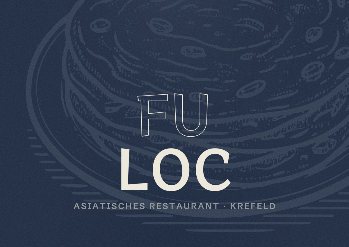Illustriertes Poster von Fu Loc, Asiatisches Restaurant in Krefeld