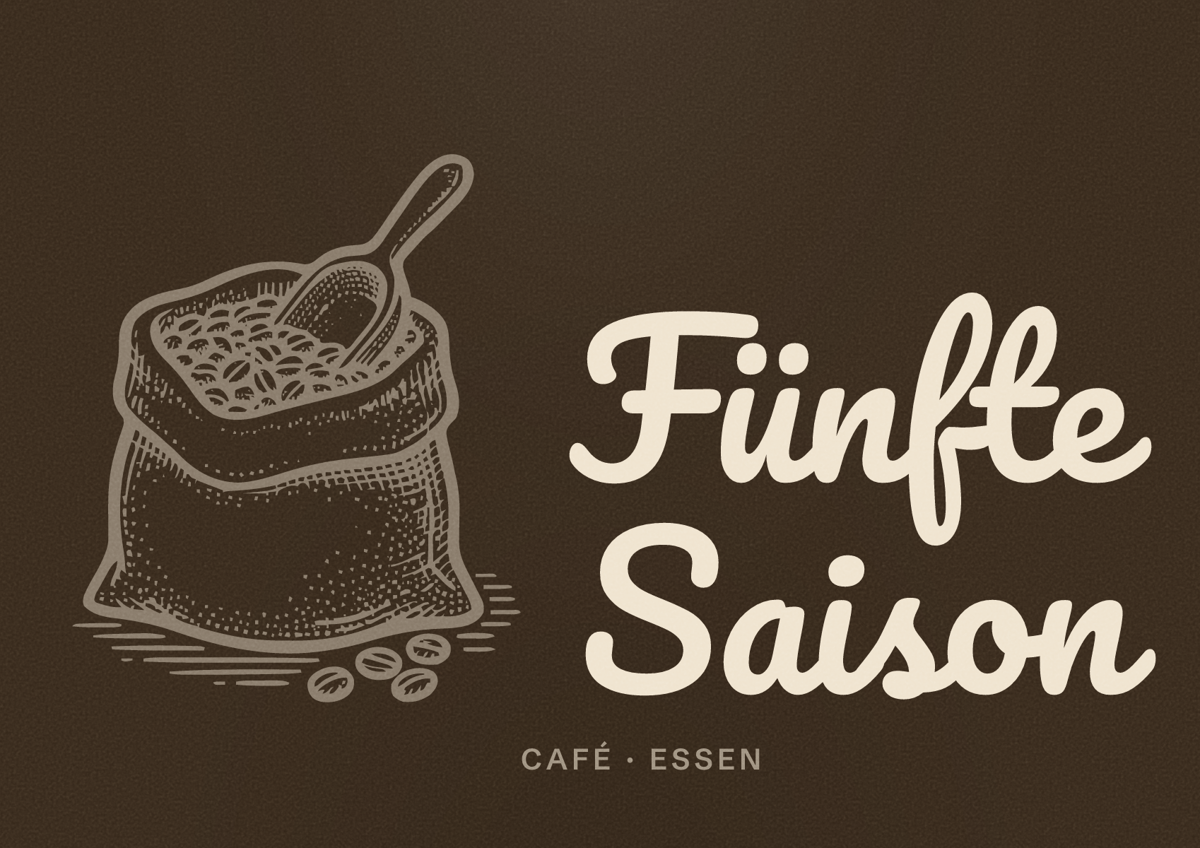 Illustriertes Poster von Fünfte Saison, Café in Essen