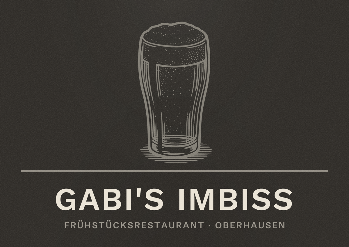 Illustriertes Poster von Gabi's imbiss, Frühstücksrestaurant in Oberhausen