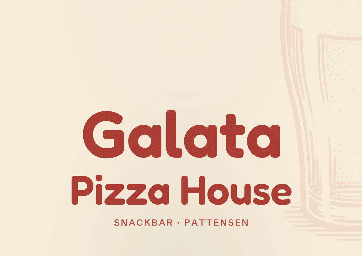 Illustriertes Poster von Galata Pizza House, Snackbar in Pattensen