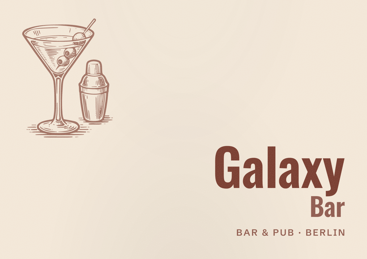Illustriertes Poster von Galaxy Bar, Bar & Pub in Berlin