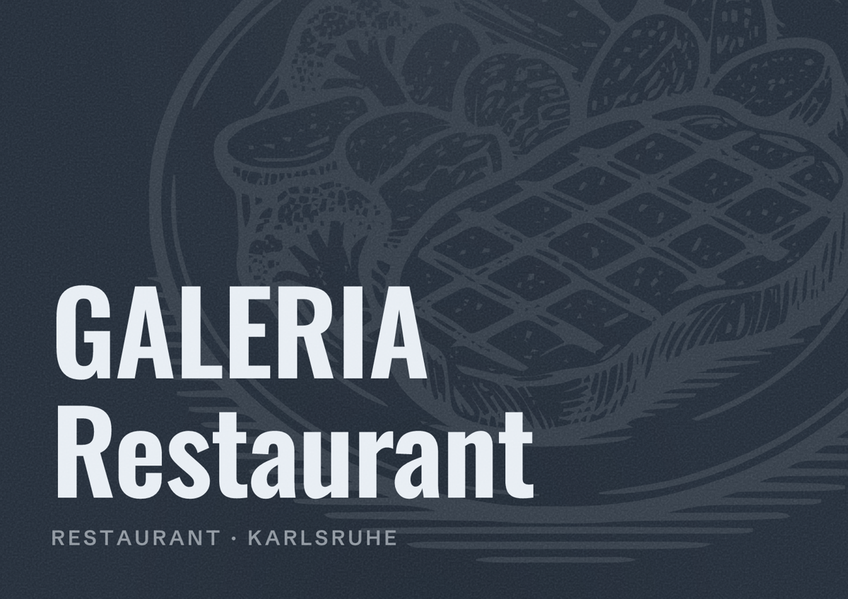 Illustriertes Poster von GALERIA Restaurant, Restaurant in Karlsruhe