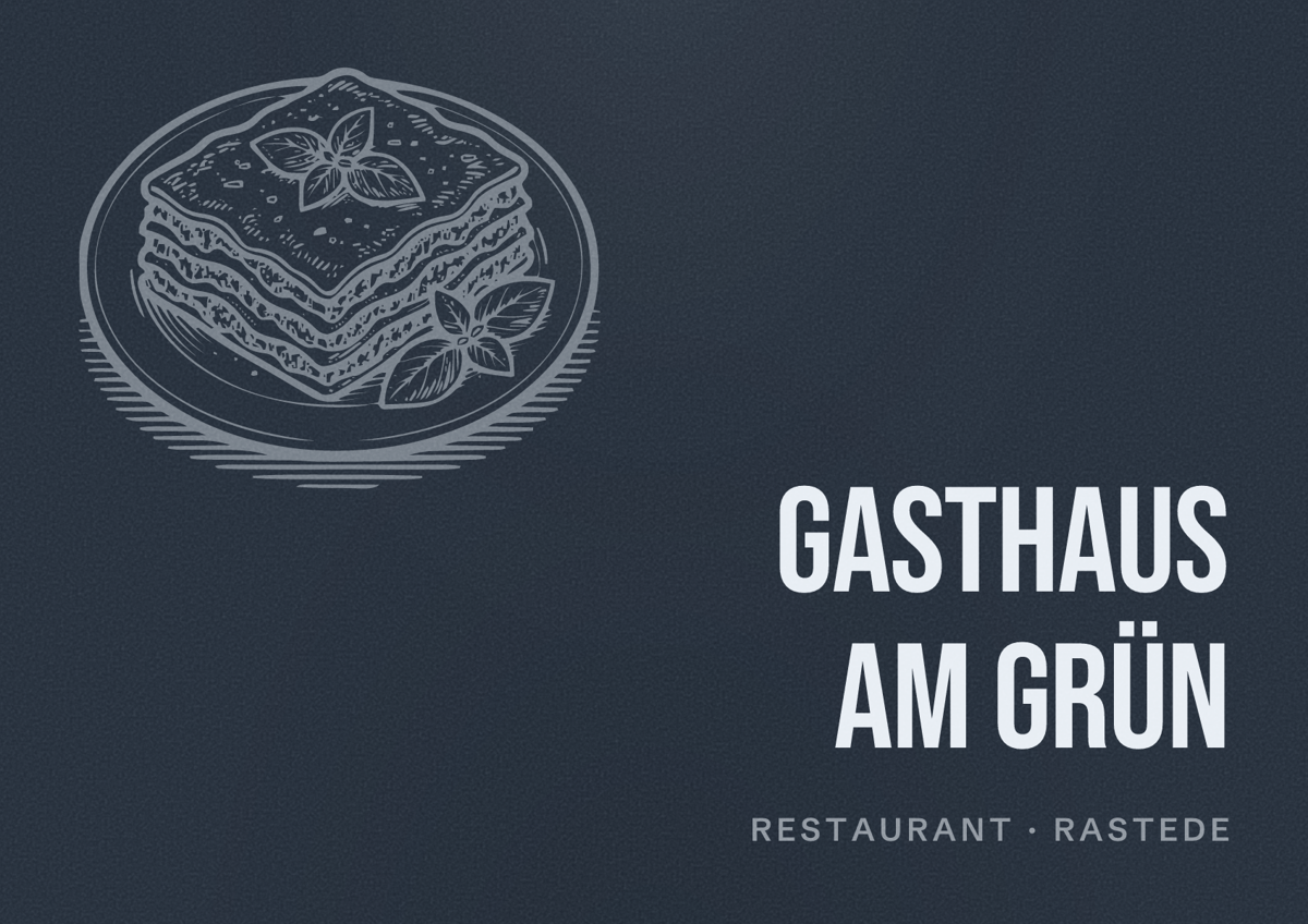 Illustriertes Poster von Gasthaus am Grün, Restaurant in Rastede