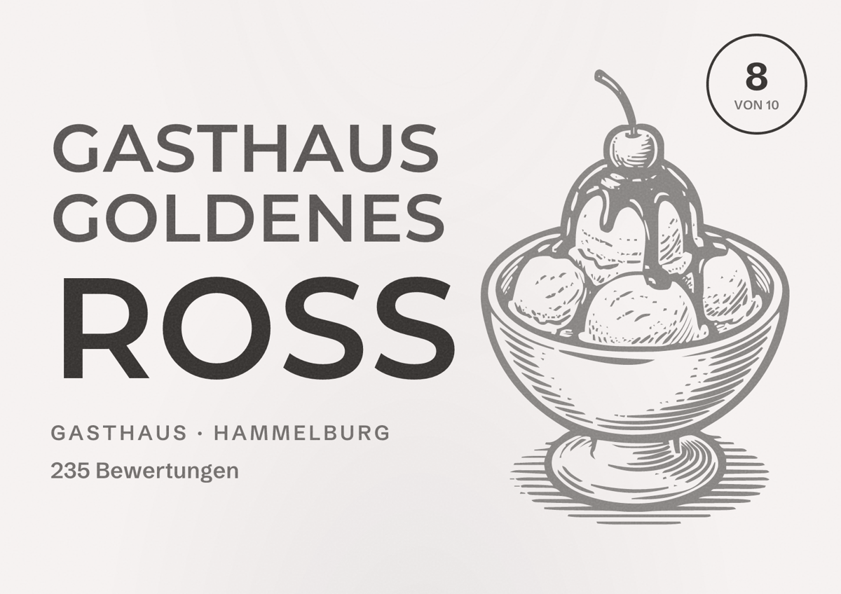 Illustriertes Poster von Gasthaus Goldenes Roß, Gasthaus in Hammelburg: Bewertung 8 von 10 aus 235 Bewertungen