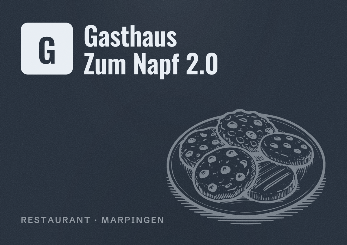 Illustriertes Poster von Gasthaus Zum Napf 2.0, Restaurant in Marpingen