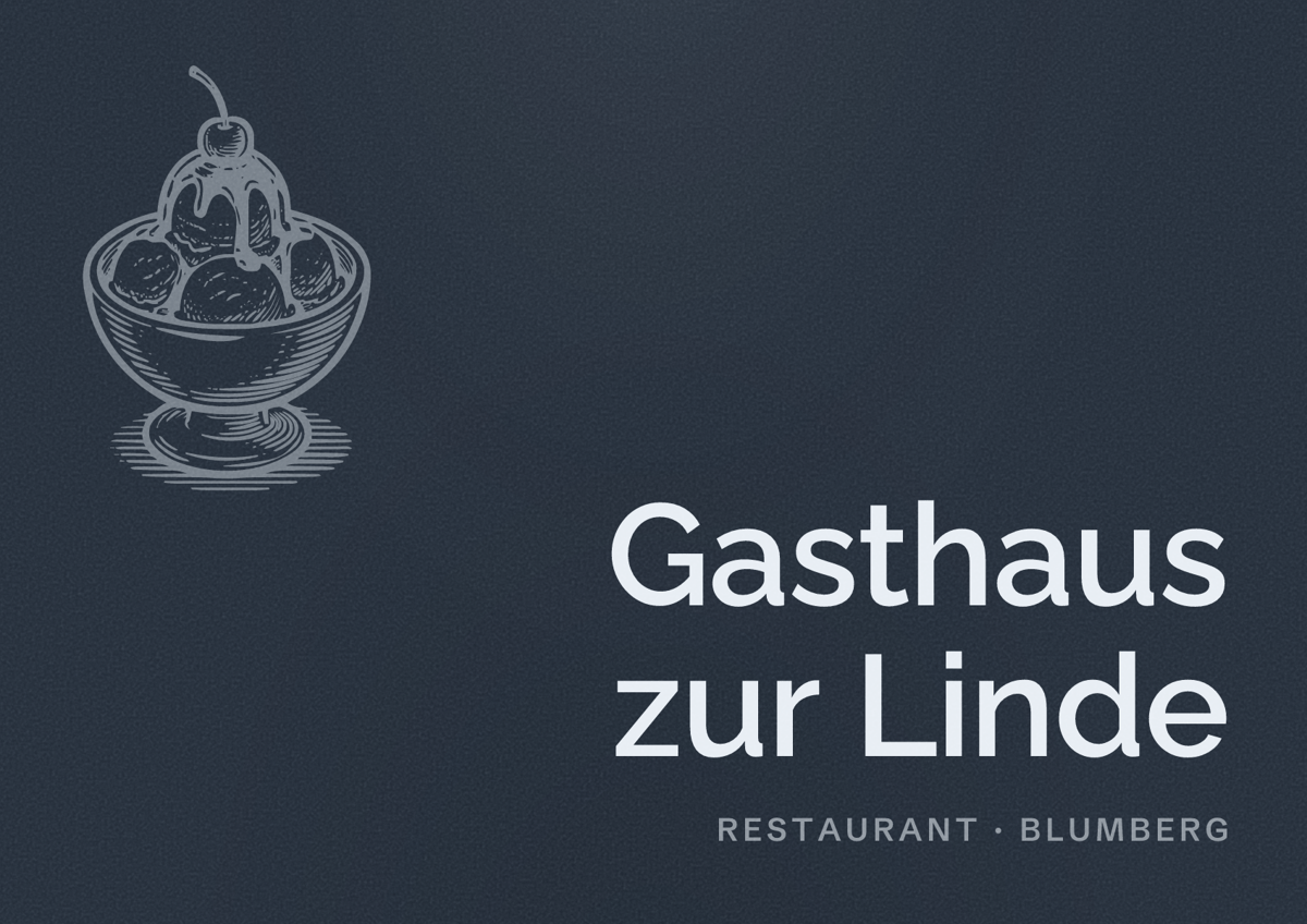 Illustriertes Poster von Gasthaus zur Linde, Restaurant in Blumberg