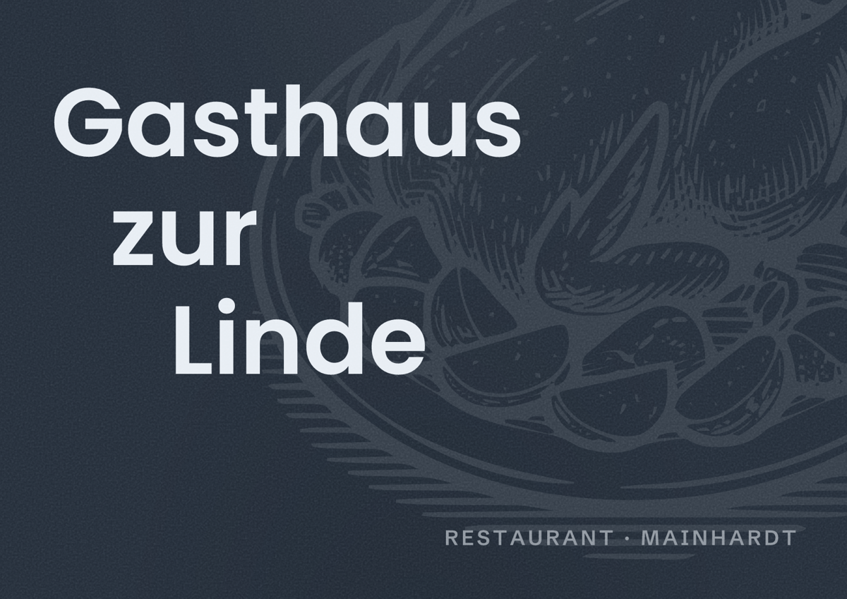 Illustriertes Poster von Gasthaus zur Linde, Restaurant in Mainhardt
