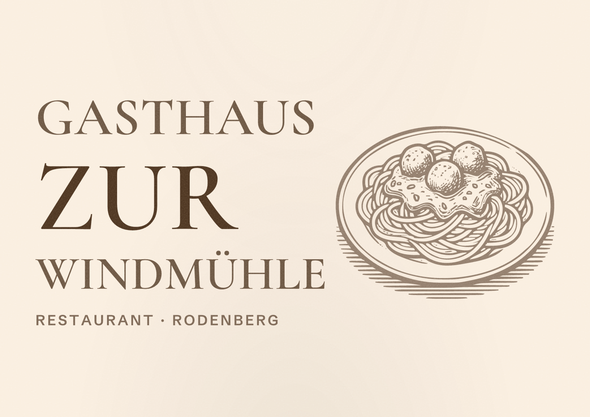 Illustriertes Poster von Gasthaus Zur Windmühle, Restaurant in Rodenberg