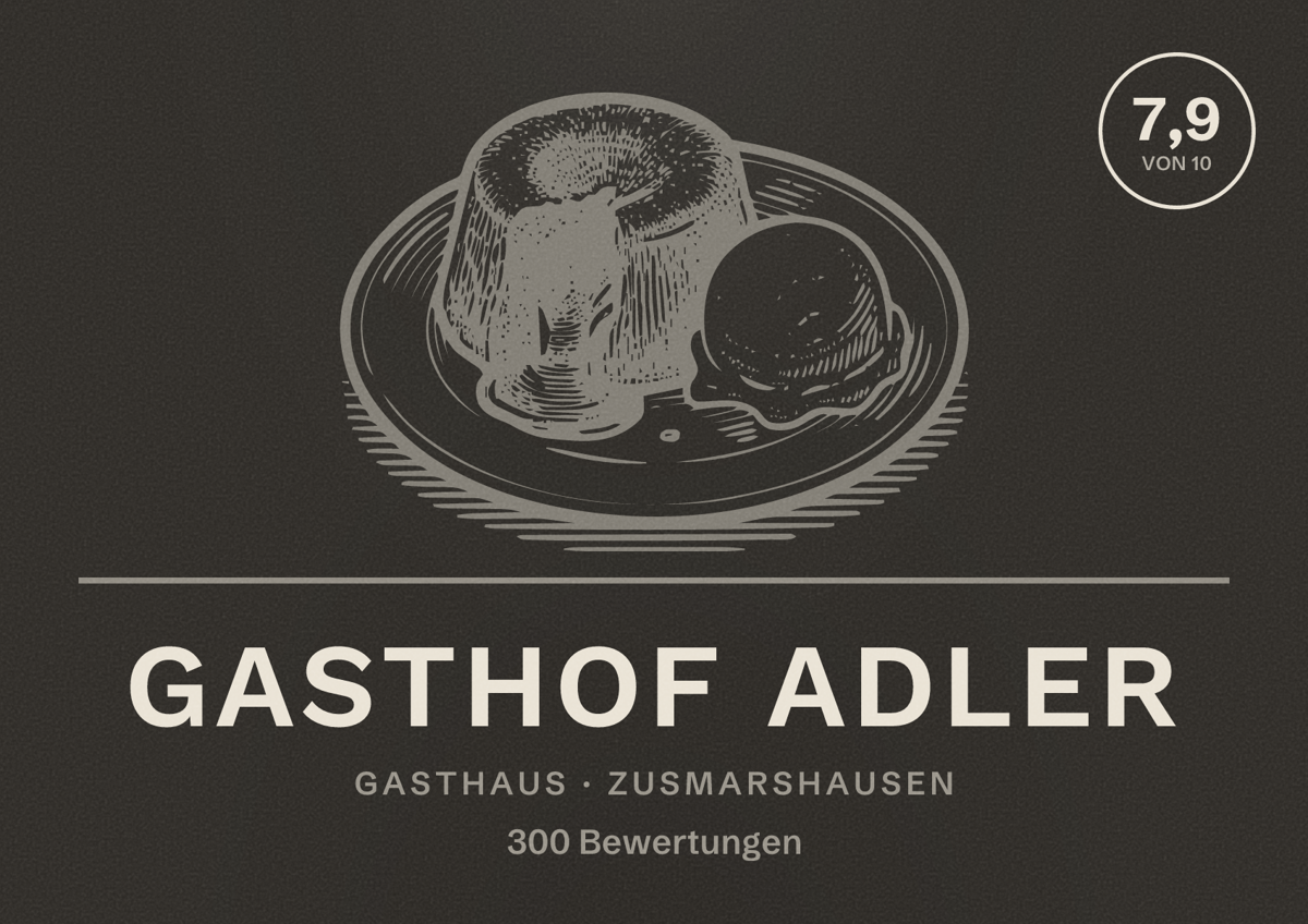 Illustriertes Poster von Gasthof Adler, Gasthaus in Zusmarshausen: Bewertung 7,9 von 10 aus 300 Bewertungen