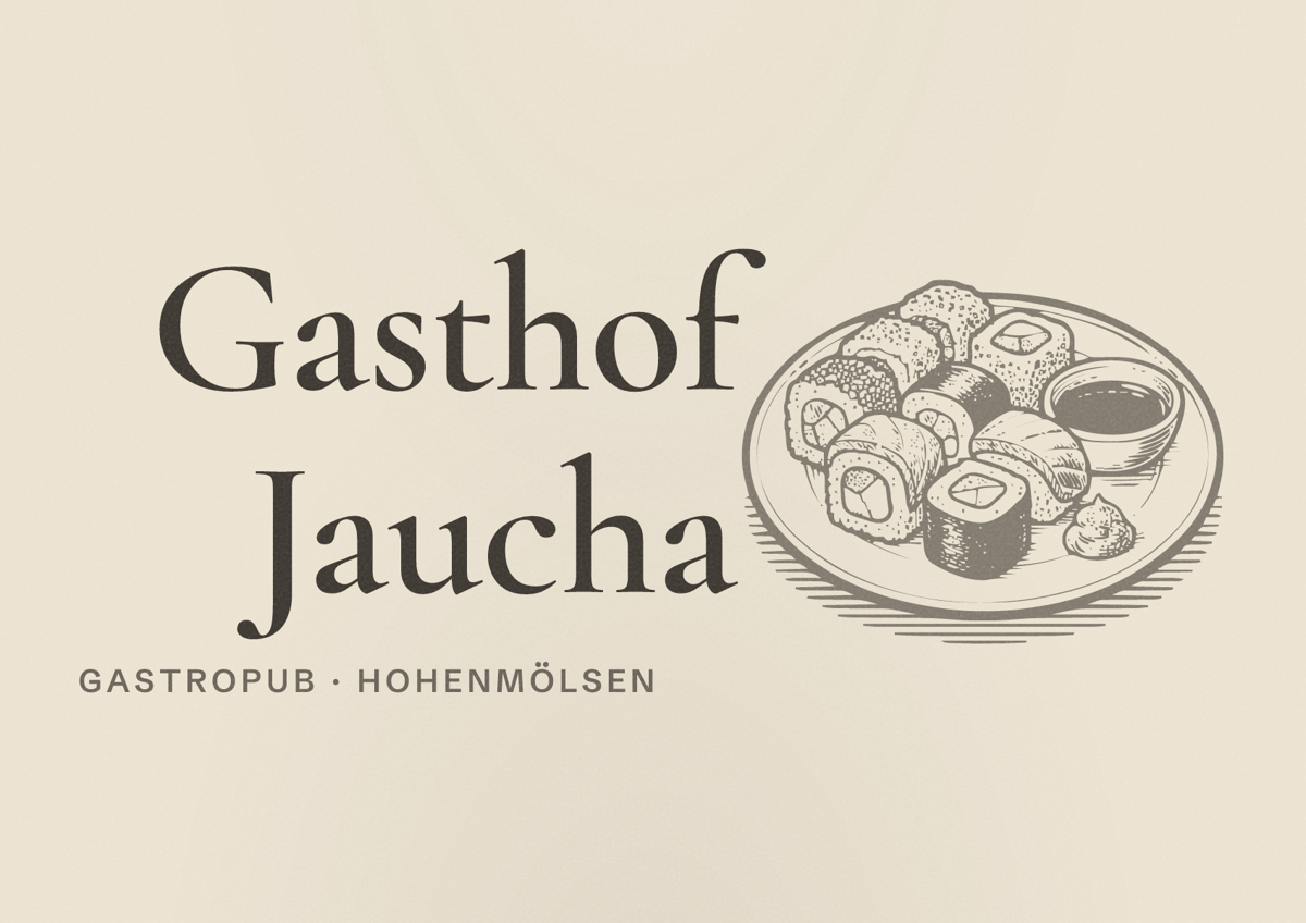 Illustriertes Poster von Gasthof Jaucha, Gastropub in Hohenmölsen