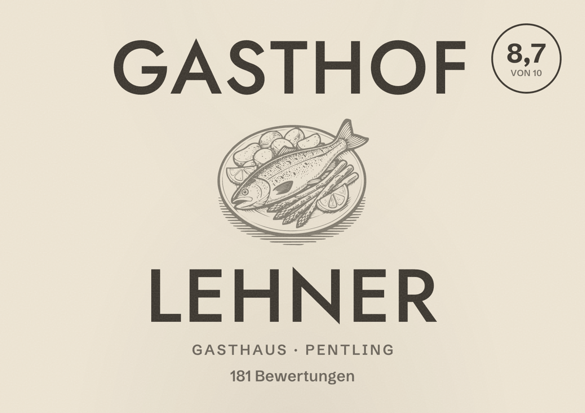 Illustriertes Poster von Gasthof Lehner, Gasthaus in Pentling: Bewertung 8,7 von 10 aus 181 Bewertungen
