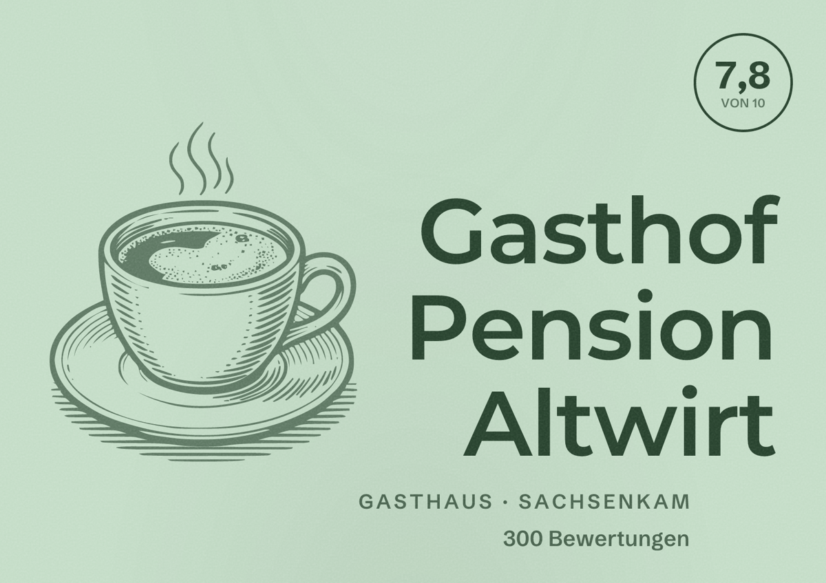Illustriertes Poster von Gasthof Pension Altwirt, Gasthaus in Sachsenkam: Bewertung 7,8 von 10 aus 300 Bewertungen