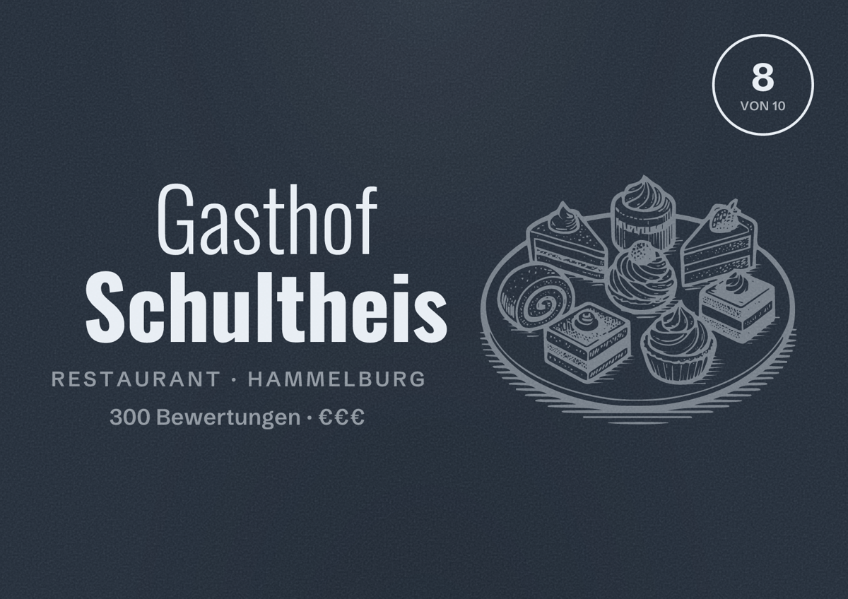 Illustriertes Poster von Gasthof Schultheis, Restaurant in Hammelburg: Bewertung 8 von 10 aus 300 Bewertungen, Preisniveau €€€