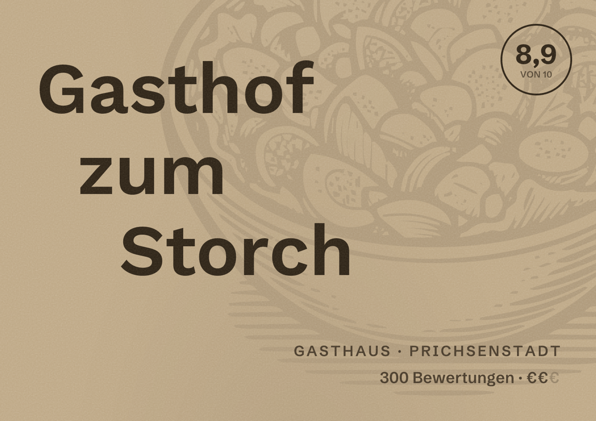 Illustriertes Poster von Gasthof zum Storch, Gasthaus in Prichsenstadt: Bewertung 8,9 von 10 aus 300 Bewertungen, Preisniveau €€