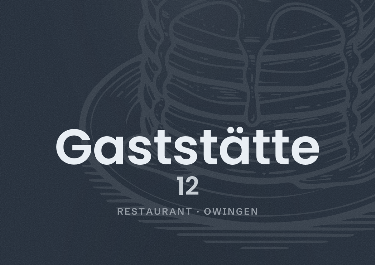 Illustriertes Poster von Gaststätte 12, Restaurant in Owingen