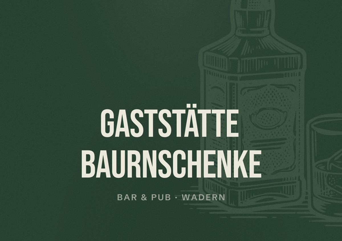 Illustriertes Poster von Gaststätte Baurnschenke, Bar & Pub in Wadern