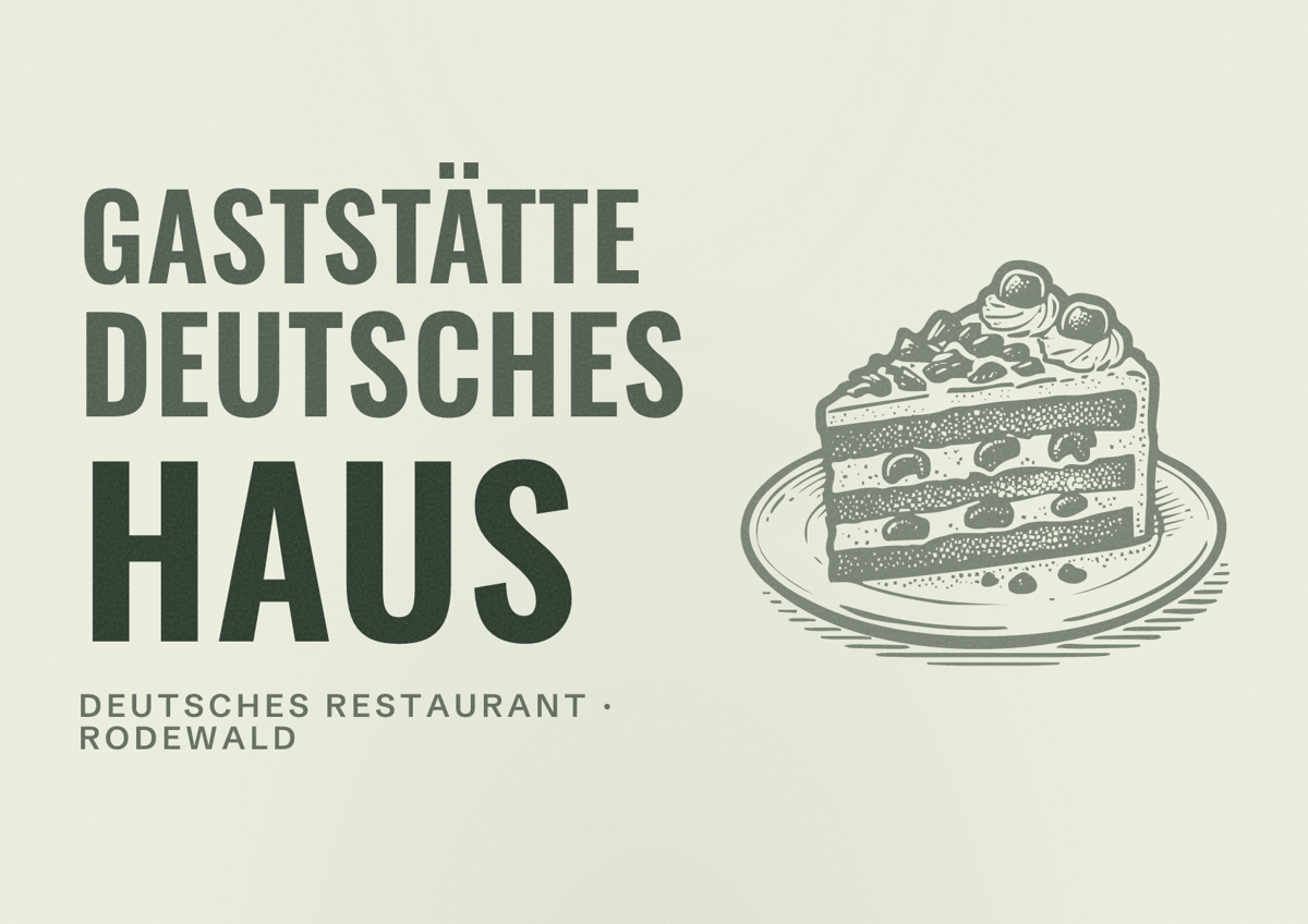 Illustriertes Poster von Gaststätte Deutsches Haus, Deutsches Restaurant in Rodewald