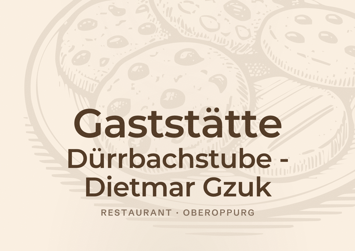 Illustriertes Poster von Gaststätte Dürrbachstube - Dietmar Gzuk, Restaurant in Oberoppurg