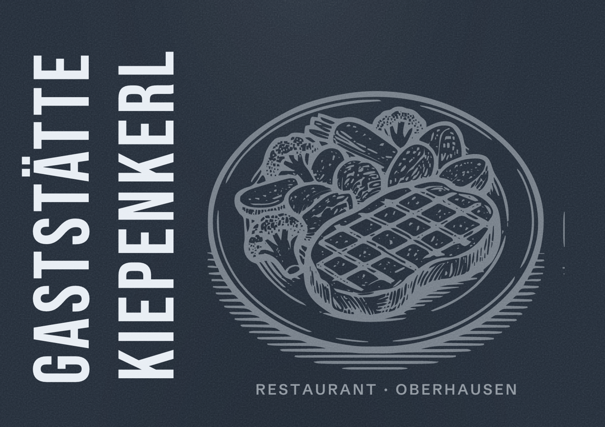 Illustriertes Poster von Gaststätte Kiepenkerl, Restaurant in Oberhausen