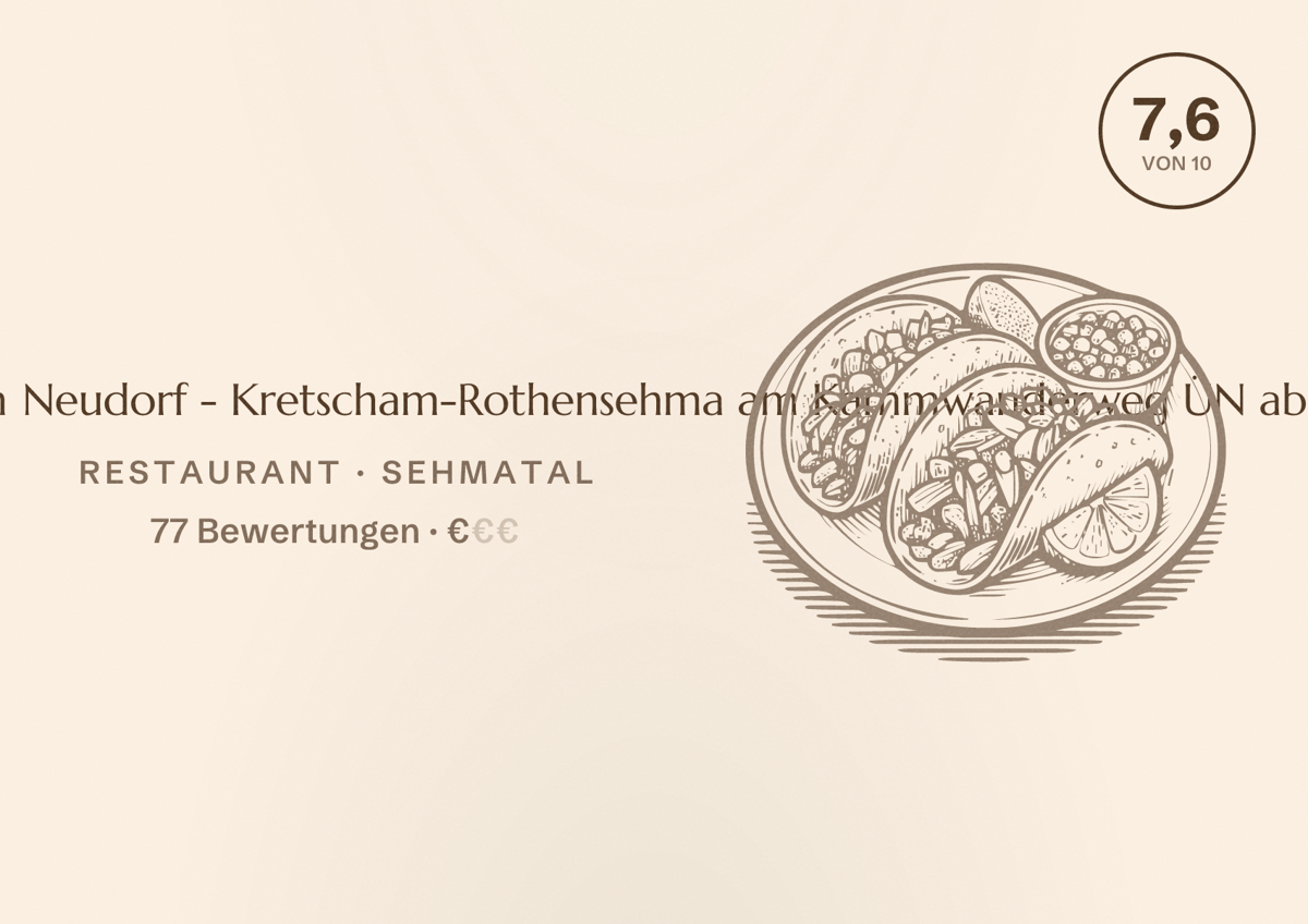 Illustriertes Poster von Gaststätte & Pension Waldfrieden Neudorf - Kretscham-Rothensehma am Kammwanderweg ÜN ab 20€ pP, Restaurant in Sehmatal: Bewertung 7,6 von 10 aus 77 Bewertungen, Preisniveau €