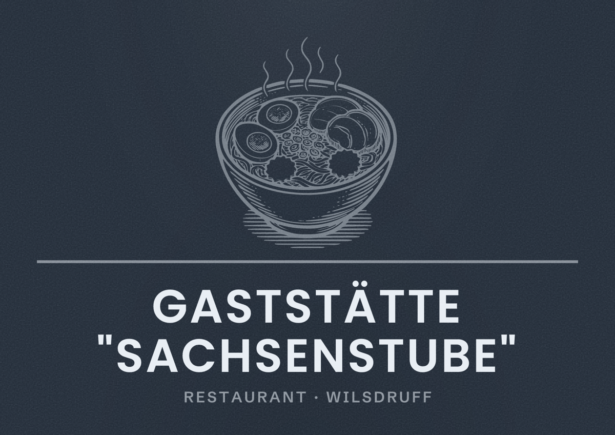 Illustriertes Poster von Gaststätte "Sachsenstube", Restaurant in Wilsdruff