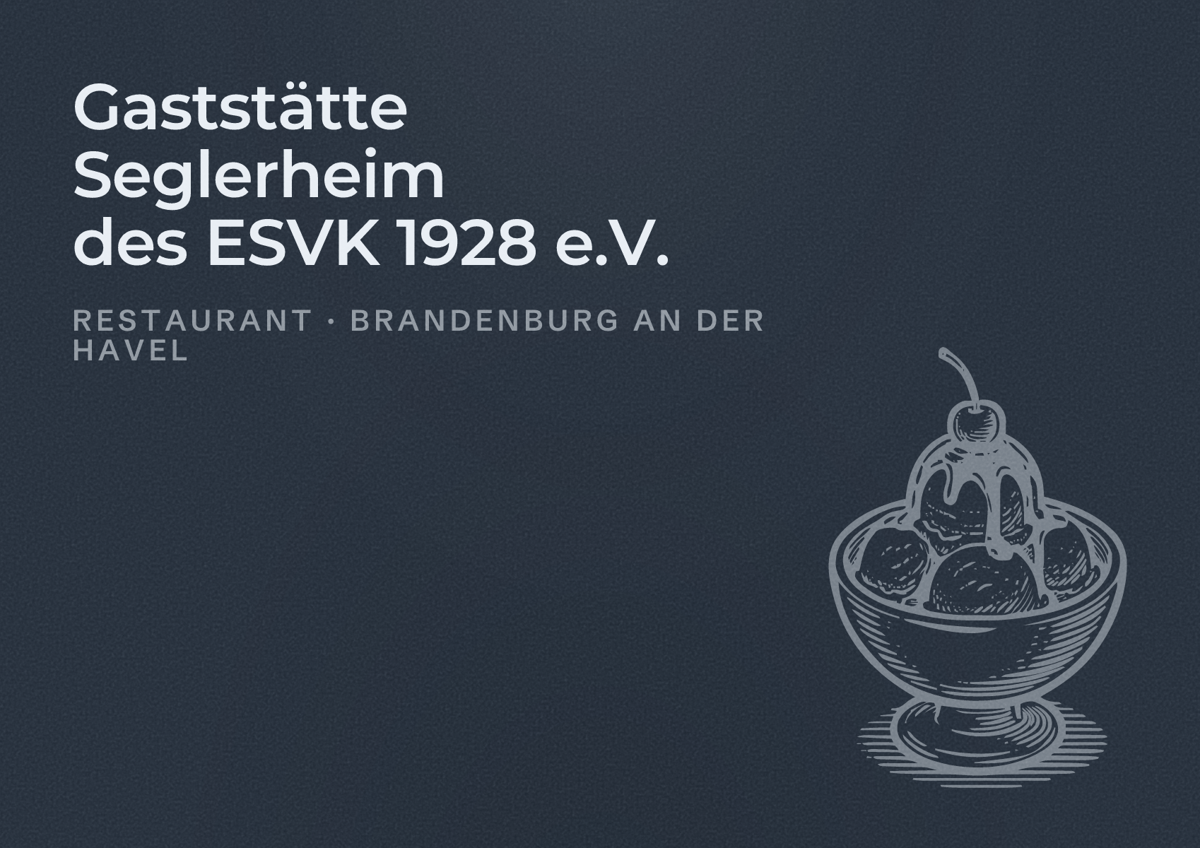 Illustriertes Poster von Gaststätte Seglerheim des ESVK 1928 e.V., Restaurant in Brandenburg an der Havel