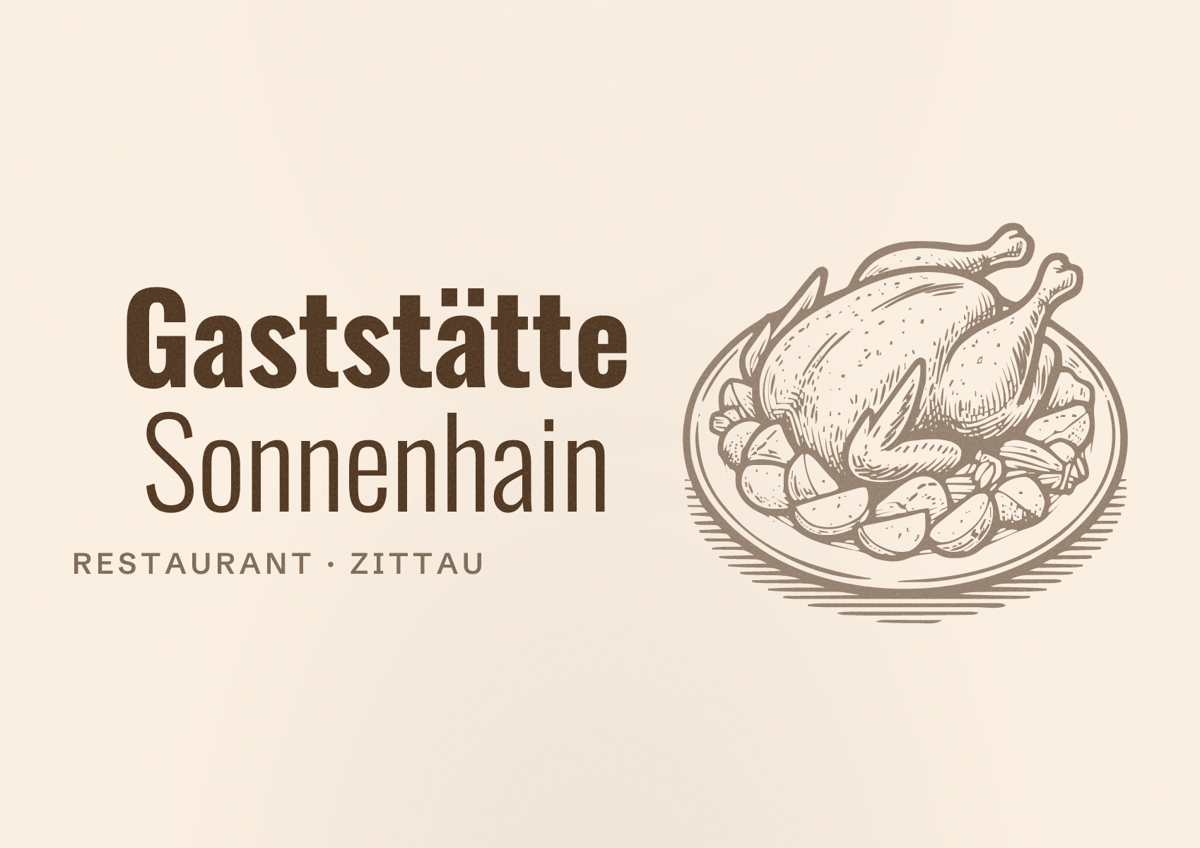Illustriertes Poster von Gaststätte Sonnenhain, Restaurant in Zittau