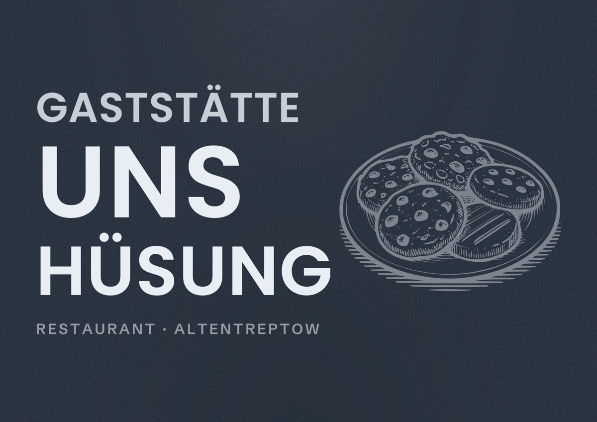 Illustriertes Poster von Gaststätte Uns Hüsung, Restaurant in Altentreptow