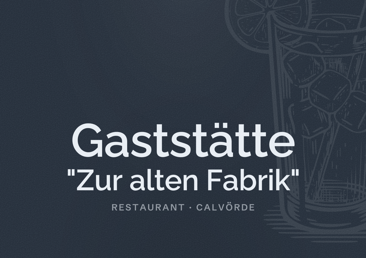 Illustriertes Poster von Gaststätte "Zur alten Fabrik", Restaurant in Calvörde