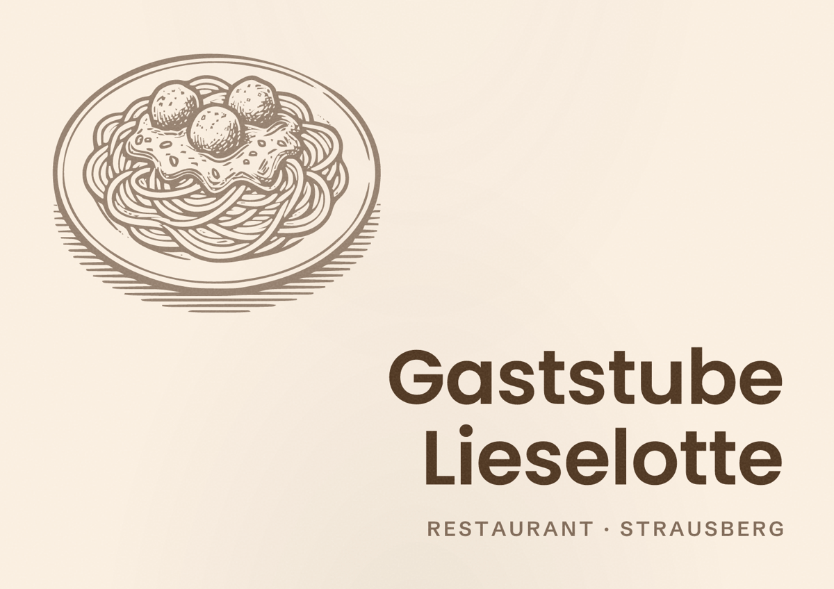 Illustriertes Poster von Gaststube Lieselotte, Restaurant in Strausberg