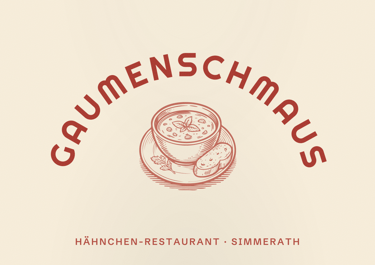 Illustriertes Poster von Gaumenschmaus, Hähnchen-Restaurant in Simmerath