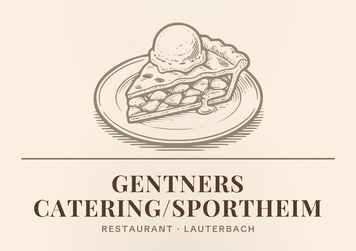 Illustriertes Poster von Gentners Catering/Sportheim, Restaurant in Lauterbach