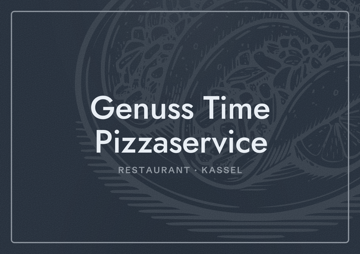 Illustriertes Poster von Genuss Time Pizzaservice, Restaurant in Kassel